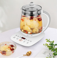 220V 1.5L domowy czajnik elektryczny automatyczne szkło zdrowie konserwujące garnek przenośny Mini multicooker herbata deser kuchenka 4